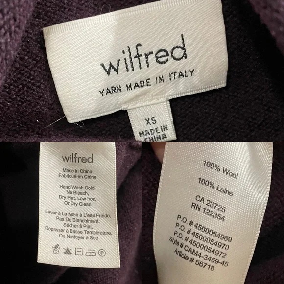 Aritzia Wilfred Cyprie Wool Sweater XS - Picture 5 of 12